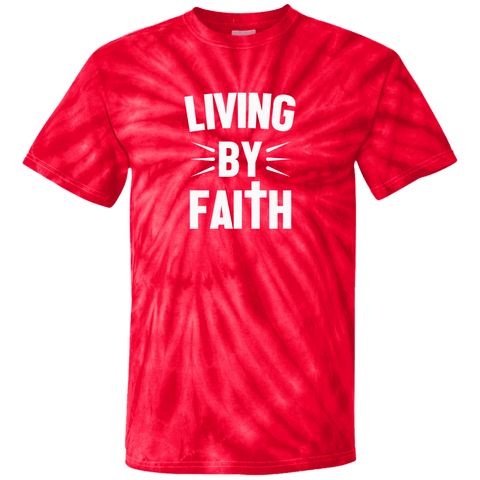 LIVING  BY FAITH CD100 100% Cotton Tie Dye T-Shirt - The Crazygirl Tshirt Shop