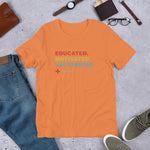 EDUCATED MOTIVATED VACCINATED -Short-Sleeve Unisex T-Shirt